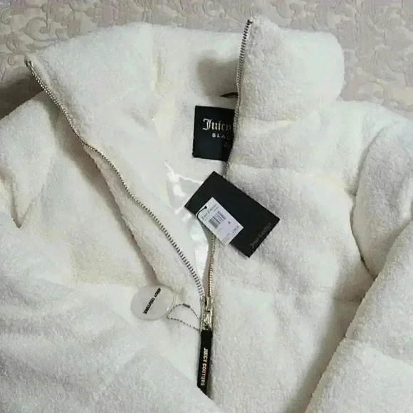NEW IVORY TEDDY BEAR PUFFER COAT. JUICY CO… - Picture 12 of 16